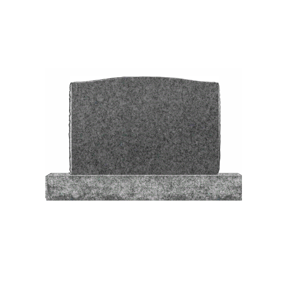 dark grey granite headstone