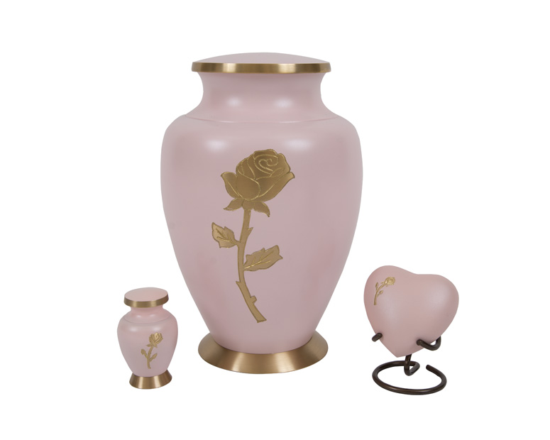 Brass Aria Rose Urn - Image 2