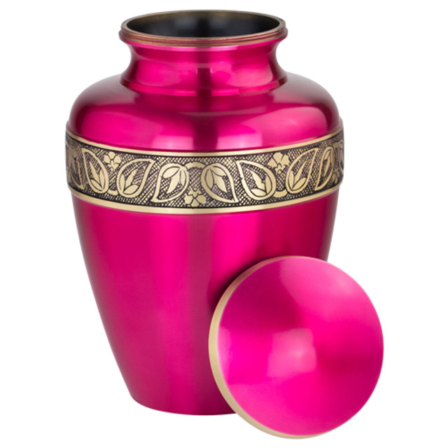 Brass Sapphire Pink Urn - Image 2
