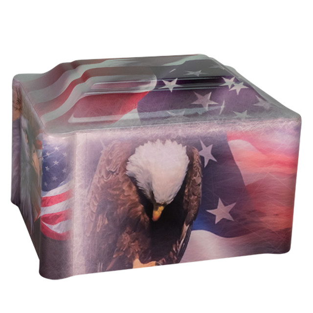America Panoramic Cultured Marble Cremation Urn - Image 4