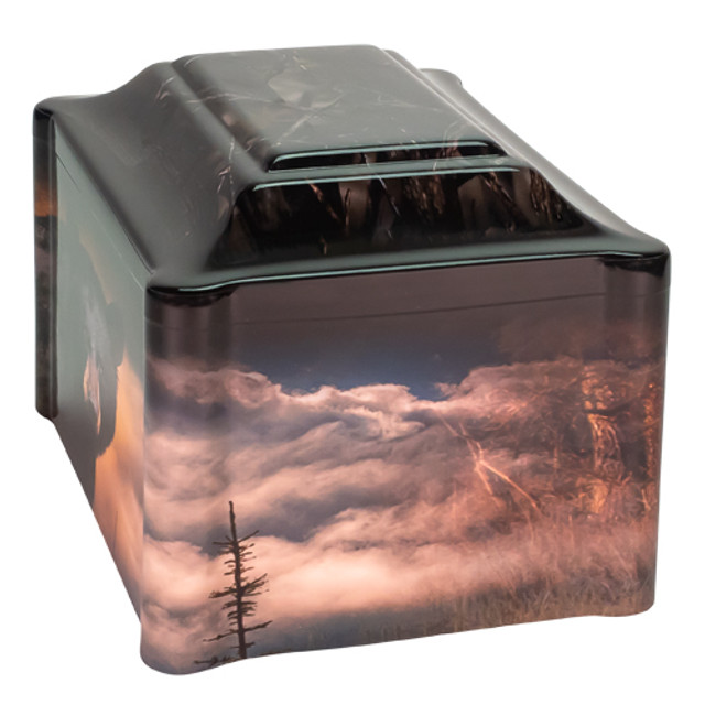 Deer/Bear Wildlife Panoramic Cremation Urn - Image 3