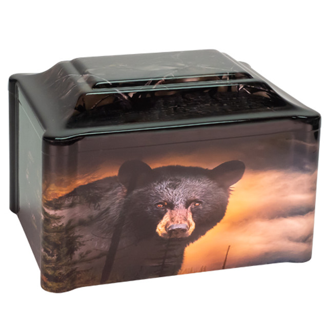 Deer/Bear Wildlife Panoramic Cremation Urn - Image 4
