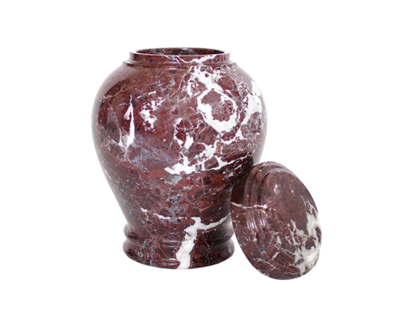 Embrace Red Zebra Marble Urn - Image 2