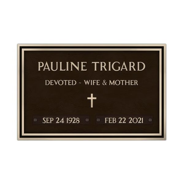 Bronze Vet Matching Niche Plaque 8.5″ w x 5.5″ h – Fenton Memorials