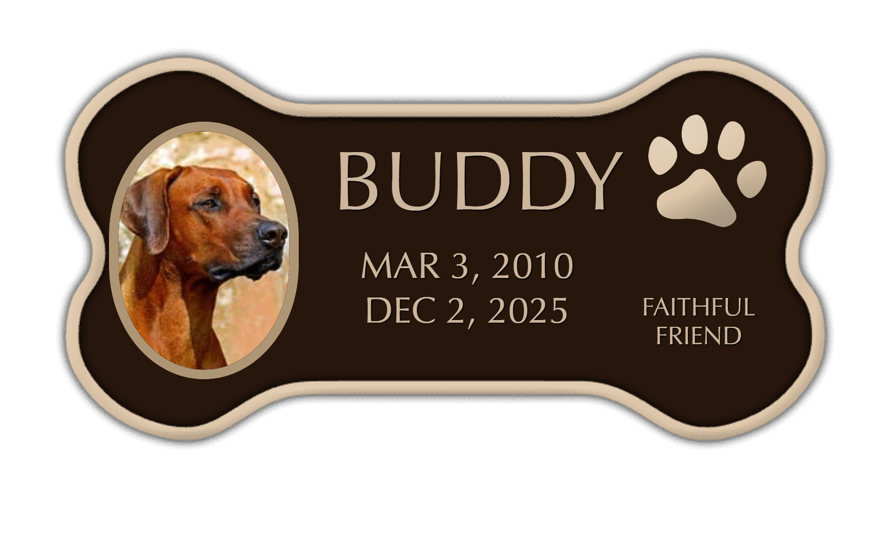 Bone Bronze Memorial Personalized - Image 2