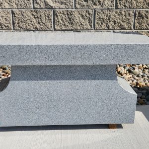Gray Pedestal Bench 3 Foot