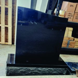 Jet Black Half Serptop 26x8x28 on 36x14x8 base