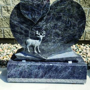 Bahama Blue Heart with Deer